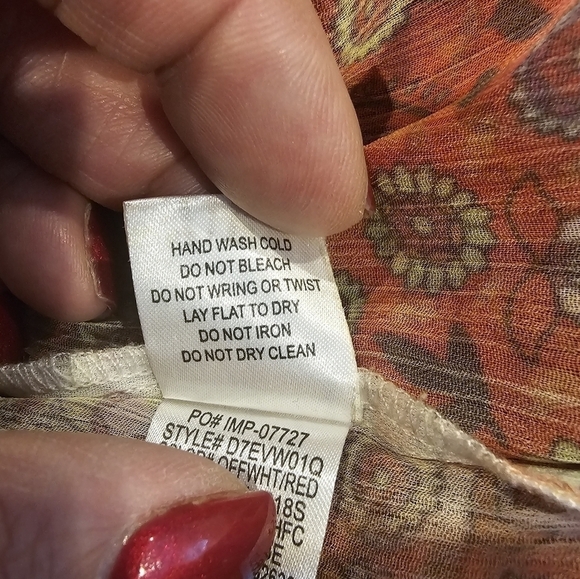 FANG Floral Print Short Sleeve Blouson Size XL - Picture 9 of 14